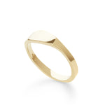 Revere and Co Jewelry. 14K Yellow Gold Custom Band Signet Ring 