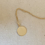 14k solid yellow gold pendant necklace
