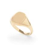 14k solid yellow gold signet ring