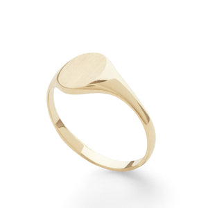 Revere and Co Jewelry. 14K Yellow Gold Custom Classic Signet Ring without Engraving
